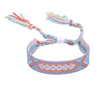 HEUchuan Bracciale intrecciato fatto a mano Bracciale dell'amicizia intrecciato da donna, corda intrecciata fatta a mano, cinturino uomo, in tessuto, nappe regolabili
