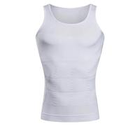 HEUchuan Intimo Modellante da Uomo Canotta Modellante for Uomo, Snellente, a Compressione, Senza Cuciture, for allenare la Vita, for Il Controllo della Pancia e for Perdere Peso(White,XXL)