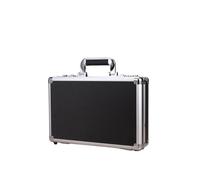 HEUchuan Valigetta in alluminio Custodia rigida in alluminio Cassetta degli attrezzi for password Valigetta nera/argento da trasporto in metallo Organizer for cassetta