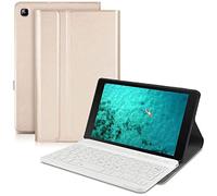 HEUCYL Custodia con Tastiera per Lenovo Tab M10 FHD Plus 10,3 Pollici 2a Gen 2020 (TB-X606F/TB-X606X), con Tastiera Italiana Bluetooth Wireless Magnetica Staccabile, Custodia Sottile in PU,Gold 1