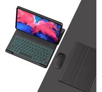 HEUCYL Custodia con Tastiera per Lenovo Tab P12 PRO 12.6" 2021 (TB-Q706F/TB-Q706Z), Custodia con Supporto Sottile, Tastiera Italiana Retroilluminata Magnetica Staccabile A 7 Colori con Mouse,Nero