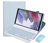 HEUCYL Custodia con Tastiera per Samsung Galaxy Tab S10+ 2024/Tab S9 Fe+/S9+ 2023/S8+ 2022/S7 Fe 2021/S7+ 12.4", con Mouse, Tastiera Italiana Magnetica Rimovibile, Custodia Sottile Supporto,Sky Blue