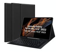 HEUCYL Custodia con Tastiera per Samsung Galaxy Tab S9 Ultra 2023 / Galaxy S8 Ultra 2022 14,6 Pollici, con Supporto Penna S Custodia Ultrasottile, Tastiera Wireless Magnetica Rimovibile,Nero
