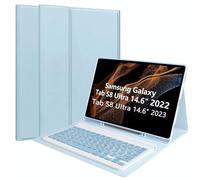 HEUCYL Custodia con Tastiera per Samsung Galaxy Tab S9 Ultra 2023 / Galaxy S8 Ultra 2022 14,6 Pollici, con Supporto Penna S Custodia Ultrasottile, Tastiera Wireless Magnetica Rimovibile,Blu