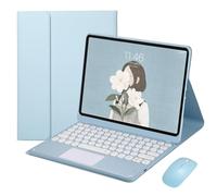 HEUCYL Custodia con Tastiera per Tablet Xiaomi Redmi Pad SE 11 Pollici 2023, Tastiera Italiana Touchpad Wireless Bluetooth Rimovibile, Custodia Ultrasottile, Portapenne Integrato,Blu