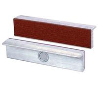 Heuer Ganasce per morsa (ganasce di protezione, adatte a morsa da 100 mm, profilo rettangolare e parallelo, materiale: alluminio, fibra) 11100