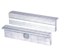 HEUER - Ganascia di protezione magnetica tipo N per morsa da 180 mm, in alluminio con scanalature, per il serraggio di pezzi da grossolana a medio-fine