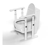 Heuffe Maniglione WC Regolabile in Altezza a Terra - Struttura Pesante con Supporto Sicurezza per Anziani & Disabili