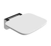 Heuffe Sedia Doccia Sottile Ergonomica Pieghevole a Muro - 160kg Portata Max Antiscivolo, per Anziani e Disabili, Bianco