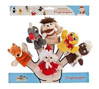 Heunec 986176 - Set di marionette da dito, 6 pz., Modelli/Colori Assortiti, 1 Pezzo