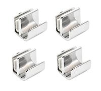 Heuskay 4 maniglie per porte in vetro, in lega di zinco, senza foratura, per vetrine, armadi e cassetti da 3-5 mm