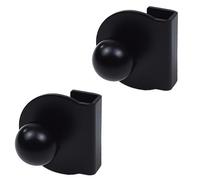 Heuskay Maniglie a Clip in Vetro per Porta, Ferro da Stiro, Senza Foratura, 3-5 mm, B (Nero)