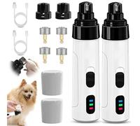 Heusom Silent Groom Pro Tagliaunghie Per Cani, Ricaricabile Usb, 2 Velocità, 3 Porte, Tagliaunghie Elettrico Per Zampe Di Animali Domestici, Adatto A Tutti Gli Animali Domestici (2 Set)