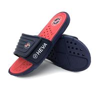 HEVA Slide Sandali a Punta Aperta da Uomo Estive Scarpe da Spiaggia e Piscina Ciabatte(43 EU Navy/Red)
