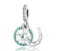 Hevdlt Amore della famiglia, dell'amicizia, dell'amore in argento sterling 925, 5A, con zirconi, ciondolo per bracciale, ciondolo per braccialetti europei, collane, gioielli regalo per donne e donne