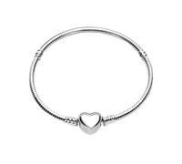 Hevdlt Bracciale da donna in argento Sterling 925, in filigrana, ideale come regalo per San Valentino, festa della mamma, compleanno o Natale, per fidanzata, moglie o mamma, 6,7in/17 cm, Argento