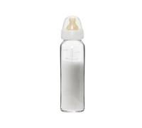 Hevea Biberon in Vetro Con Collo Standard - Biberon Anti Colica A Flusso Medio Neonati Da 3 A 24 Mesi, Senza Bpa, 240 Ml, Confezione unitaria