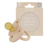 HEVEA Ciuccio in 100% gomma naturale, rotondo, 3-36 mesi, confezione da 1 (sabbia)
