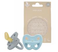 Hevea Ciuccio in gomma naturale/Maya Blue + Thunder Grey/ortodontico/stella e luna + anatra (da 3 mesi)