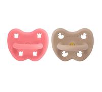 HEVEA Ciuccio ortodontico in gomma naturale, 3-36 mesi, design igienico per neonati e bambini, senza BPA, morbido e resistente, confezione da 2 (Samsø)