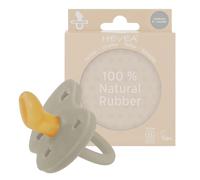 HEVEA Ciuccio ortodontico in gomma naturale per neonati da 0 mesi in su, design igienico per neonati e bambini, senza BPA, morbido e resistente, confezione da 2 (farina d'avena)