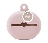 HEVEA Custodia per ciuccio in gomma naturale, 100% gomma naturale, design danese, supporto igienico per ciucci e tettarelle, si attacca facilmente a borse e passeggini, senza BPA, vegana, rosa cipria