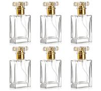 Heveer Bottiglie di Vetro per Profumi 30ml Nebulizzatore per Profumo Vuoti per Profumo Tonico Viso Donne Uomini 6 Pezzi Oro