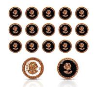 Heveer Bottoni in Metallo 16 Pezzi Blazer Cappotto Camicia Giacca Uniforme 22 MM Rotondo Vintage