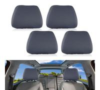 Heveer Copri Poggiatesta Auto Universale Copripoggiatesta Lavabili Accessori per Dedili Auto Protezione per Poggiatesta per Camion Autobus Auto Coach Grigio 4 Pezzi