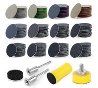 Heveer Dischi Abrasivi Rotondi 25mm Carta Abrasiva Umida e Asciutta Kit di Levigatura Dischetti per Metallo Legno 185 Pezzi