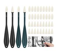 Heveer Kit da Gomma Pane 4 Gomma per Schizzi con 40 Teste Spugne Kit Disegno Professionale Forniture Artistiche per per Pittura Schizzo