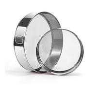 Heveer Setacci per Farina in Acciaio Inox Setaccio per Setaccio a Maglia Fine 40/60 Maglie per Farina Zucchero a Velo 2 Pezzi 15/20cm