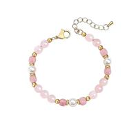 HEVIBK Regali alla moda per lei - Positività/Amore/Gioia: Braccialetti in cristallo naturale per bambine, adolescenti e adulte - regolabili, fatti a mano - confezionati in scatola regalo (Moglie)