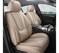 HEVMEVENI Set completo di coprisedili universali per la maggior parte delle auto, SUV, berline, veicoli a motore, in similpelle, colore beige, per Audi Q3