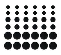 HEVSTIL 36 dischi espansori in plastica nera, per raccoglitori, album di ritagli, dischi di espansione a disco per notebook, pianificatori e diari (24 mm, 35 mm, 54 mm)