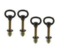 HEVSTIL 4 bulloni di montaggio per specchio oscillante in ottone antico, lunghezza 9,5 cm, regolabile, per montaggio a specchio, armadietto, cassettiera, vanity hardware