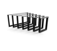 HEVVA Graz - Piedini per mobili, altezza 25 cm, 20/25/30/35/40/45/50 cm, per armadi, divano, letto o credenza, colore: nero, 40 cm