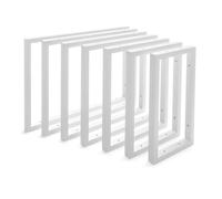 HEVVA REUSS - Supporto doppio per lavabo, 20/25/30/35/40/45/50 cm, supporto per lavabo, supporto per carichi pesanti, console da parete, base per lavabo (1 supporto - bianco, 40 cm)