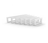 HEVVA RHEIN - Supporto per lavabo, altezza 10 cm, 20/25/30/35/40/45/50 cm, supporto per lavabo, supporto per carichi pesanti, console da parete, piano lavabo, base (set da 2 pezzi, bianco, 35 cm)