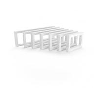 HEVVA RHEIN - Supporto per lavabo, altezza 15 cm, 20/25/30/35/40/45/50 cm, supporto per lavabo, supporto per carichi pesanti, console da parete, piano lavabo, base (set da 2 pezzi, bianco, 25 cm)