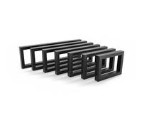 HEVVA RHEIN - Supporto per lavabo alto 15 cm, 20/25/30/35/40/45/50 cm | RHEIN | Supporto per lavabo, supporto per carichi pesanti, console da parete, ripiano per lavabo | (1 supporto - nero, 40 cm)