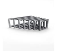 HEVVA RHEIN - Supporto per lavabo alto 15 cm, 20/25/30/35/40/45/50 cm, supporto per lavabo, supporto per carichi pesanti, console da parete, piano lavabo, base (set da 2 pezzi, vernice trasparente, 40