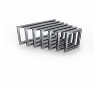 HEVVA RHEIN - Supporto per lavabo alto 20/25/30/35/40/45/50 cm | RHEIN | Supporto per lavabo da appoggio per carichi pesanti, console da parete, piano lavabo, base | (set da 2 pezzi - vernice