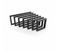 HEVVA RHEIN - Supporto per lavabo alto 20/25/30/35/40/45/50 cm | RHEIN | Supporto per lavandino da appoggio per carichi pesanti, console da parete, ripiano per lavabo | (set da 2 - nero, 30 cm)