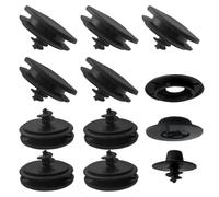 Hevysuo 10 Pezzi Clip di Fissaggio 3 in 1 per Tappeti Auto,Nero Clip Per Tappetino Per Auto,per Fissare i Tappetini Dell'auto 1,3 Pollici