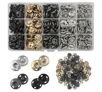 Hevysuo 150 Pezzi Bottoni Automatici da Cucire,15mm Bottoni a Pressione in Inossidabile,Bottone Da Cucire Fai Da Te,per Riparazioni di Borsette,Borsette,Vestiti,Scarpe e Cappelli