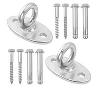 Hevysuo 2 Pezzi M8 Gancio per Soffitto Resistente Acciaio Inossidabile SUS304 Capacità 400 kg per Ganci da Soffitto Carico Pesante Sacco da Boxe,Sedia Appesa,Yoga,Amaca,Argento