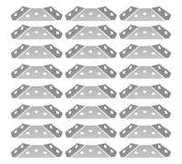 Hevysuo 24 Pezzi Supporti Triangolari in Acciaio Inox,Argento Connettori Angolari Universali Mobili Supporti Triangolari per Scaffali in Legno Armadi Tavoli Sedie Mobili(Senza viti)