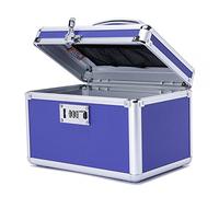 HEWEI WORKS Scatola di stoccaggio con lucchetto a combinazione, casa per medicinali bloccabile, scatola di pronto soccorso vuota, scatola di sicurezza (Blue, Small)