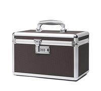 HEWEI WORKS Scatola di stoccaggio con lucchetto a combinazione, casa per medicinali bloccabile, scatola di pronto soccorso vuota, scatola di sicurezza (Coffee, Medium)